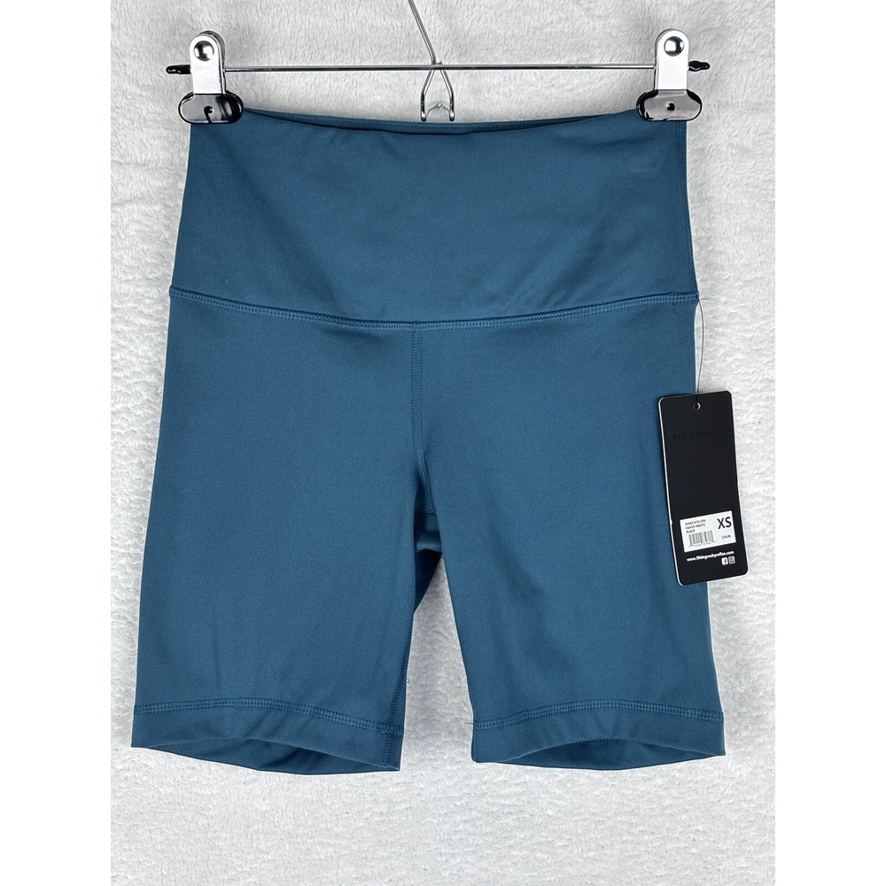 90 Degrees by Reflex Women's Spandex Bicycle‎ Shorts Teal Blue Size XS